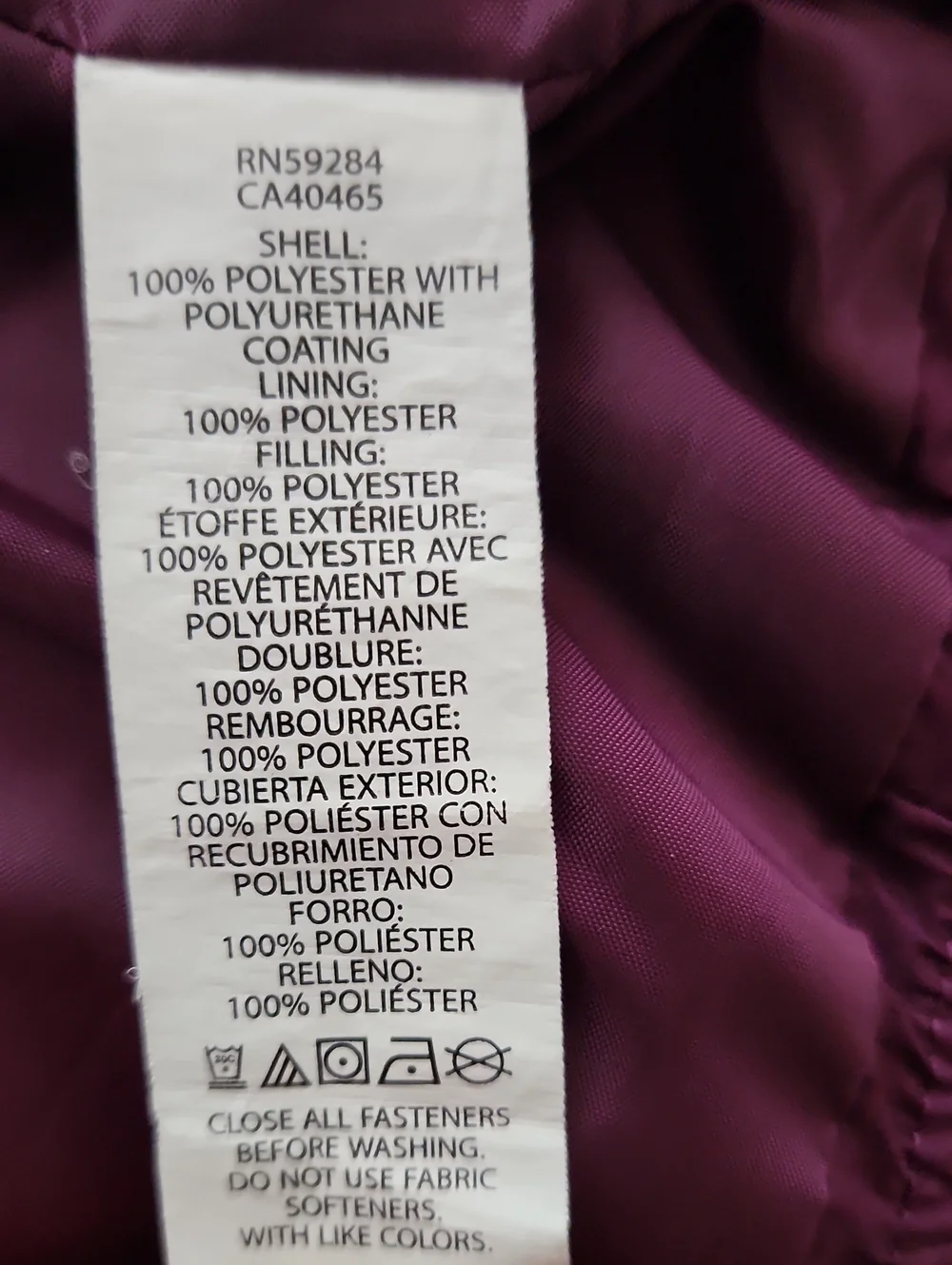 Girls Plum Puffer Jacket Size Medium 7/8
